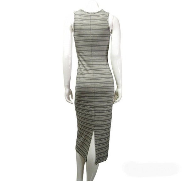 Marine Layer Lexi Rib Daytime Midi Dress in Black & White Stripe Size Sm… - Picture 4 of 16